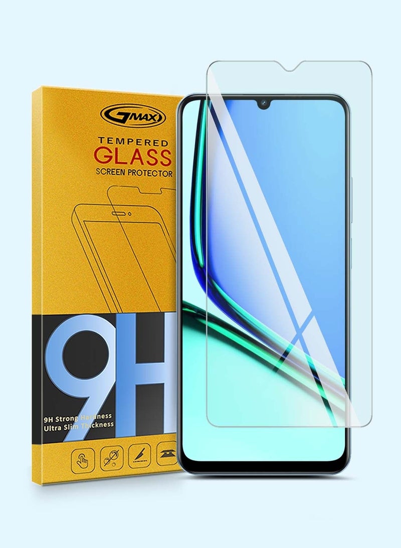 جيماكس Realme Note 60 4G 2024 Premium Series حواف منحنية 9H 2.5D واقي شاشة من الزجاج المقوى - شفاف - Image 1